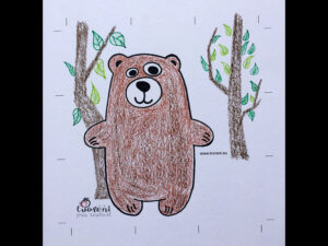 Vybarvený medvídek